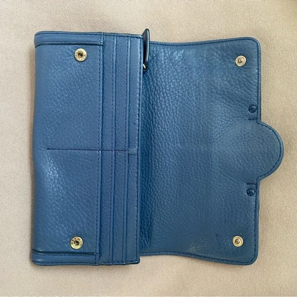 Tory Burch Blue Leather Wallet - Picture 6 of 6